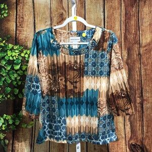 Alfred Dunner Embellished Blouse Size Small